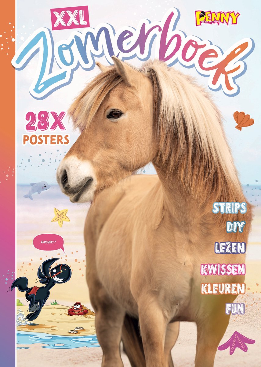 Penny Zomerboek XXL 2025 - Vakantieboek - Zomerboek - Doeboek - Vakantie - Paarden Spullen - Paardencadeaus - Creatief - Paarden - Paard - DIY - Tekenen - Posters - Strips - Puzzels - Puzzel - kleurboek - Tekenboek - Pony - Veulen