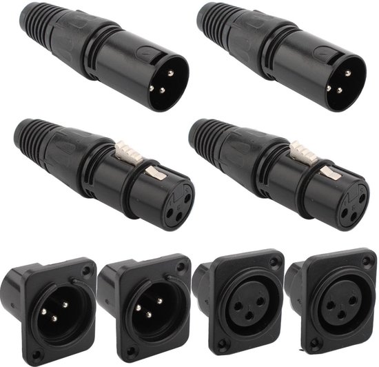 Eonvic 4-polige XLR-aansluiting op 5,5 m gelijkstroom, haakse stroomkabel voor videocamera