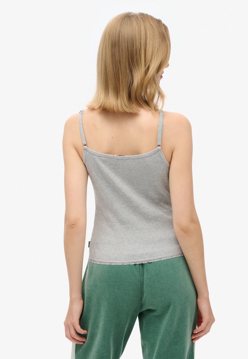 Athletic Essentials Button Down Cami Top Grijs Grootte: 10-12