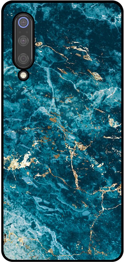 Coque de protection en TPU pour Xiaomi Mi 9, motif marbre Blauw , compatible avec Xiaomi Mi 9