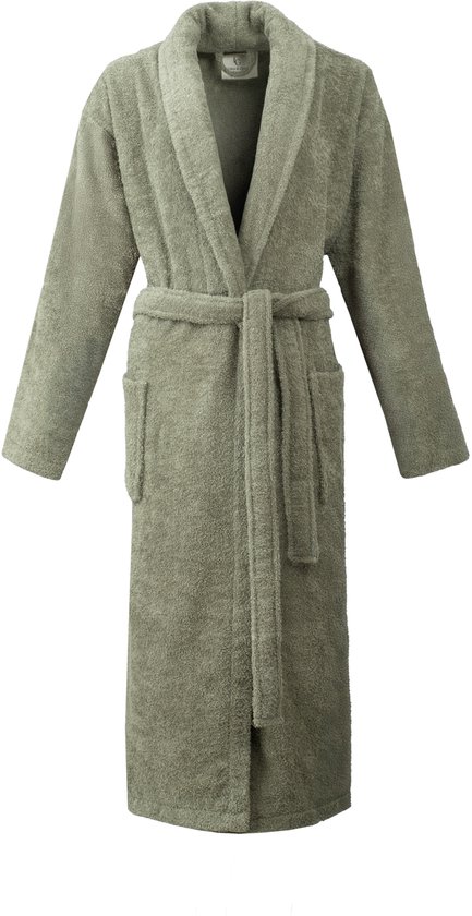 L&G - Unisex Badjas - 100% Katoen Badjas - M - Groen - Sauna Badjas - Ochtendjas - Sjaalkraag - Badjas dames - Badjas heren - Badjas dames en heren - Katoen Badjas - Badjassen - %100 Katoen - Maat : M