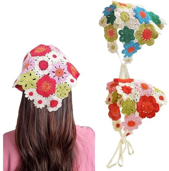 Foto: 2 pack gehaakte hoofdband bloemen hoofdband hoofdband hoofdband vintage handgemaakte hoofdband voor meisjes vrouwen