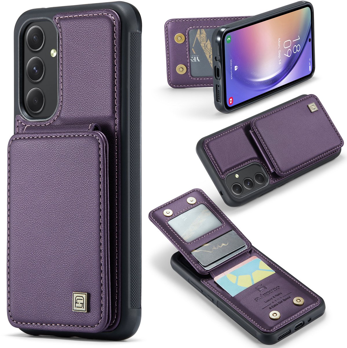 Portemonnee Backcover met RFID-bescherming voor Galaxy S24 FE _ Paars