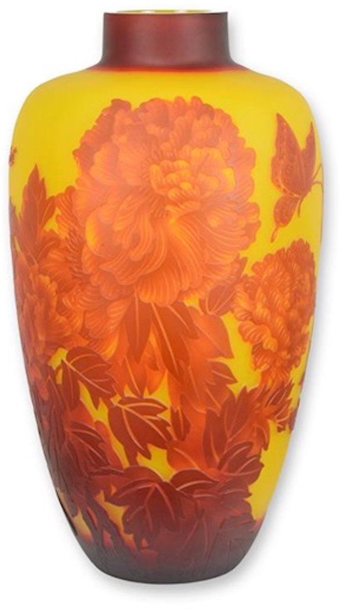Cameo glasvaas 'DAHLIA' 39 cm