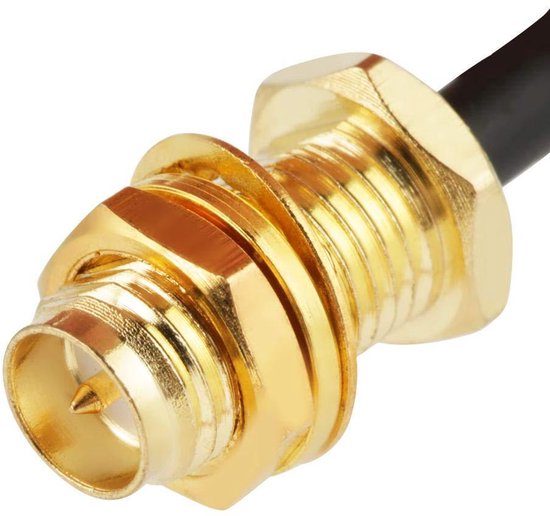 Adafruit 851 Cavo Adattatore SMA A UFL/u.FL/IPX | Oro | Per RF Antenna | Interfaccia 100 Mm