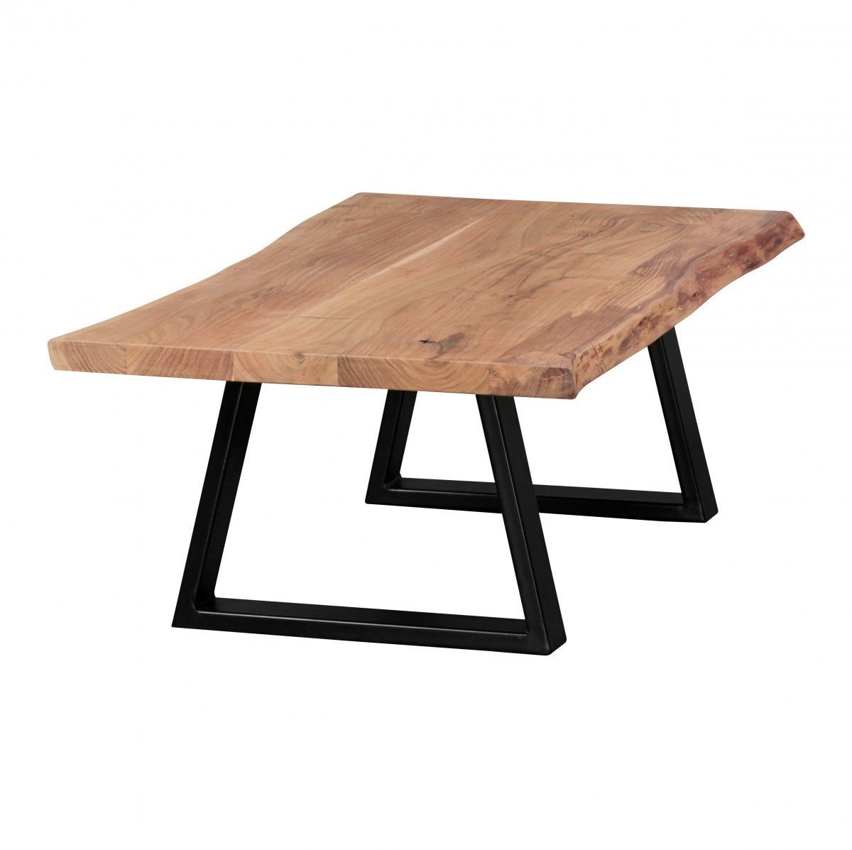 Salontafel Rechthoek Mangohout 115 cm - Industrieel Salontafel Boomstam - Woonkamer Tafel - Salontafels - Salontafel Landelijk - Hout Metaal - Bijzettafel Rechthoekig - Coffee Table - Koffietafel - 115 cm x 60 cm x 40 cm