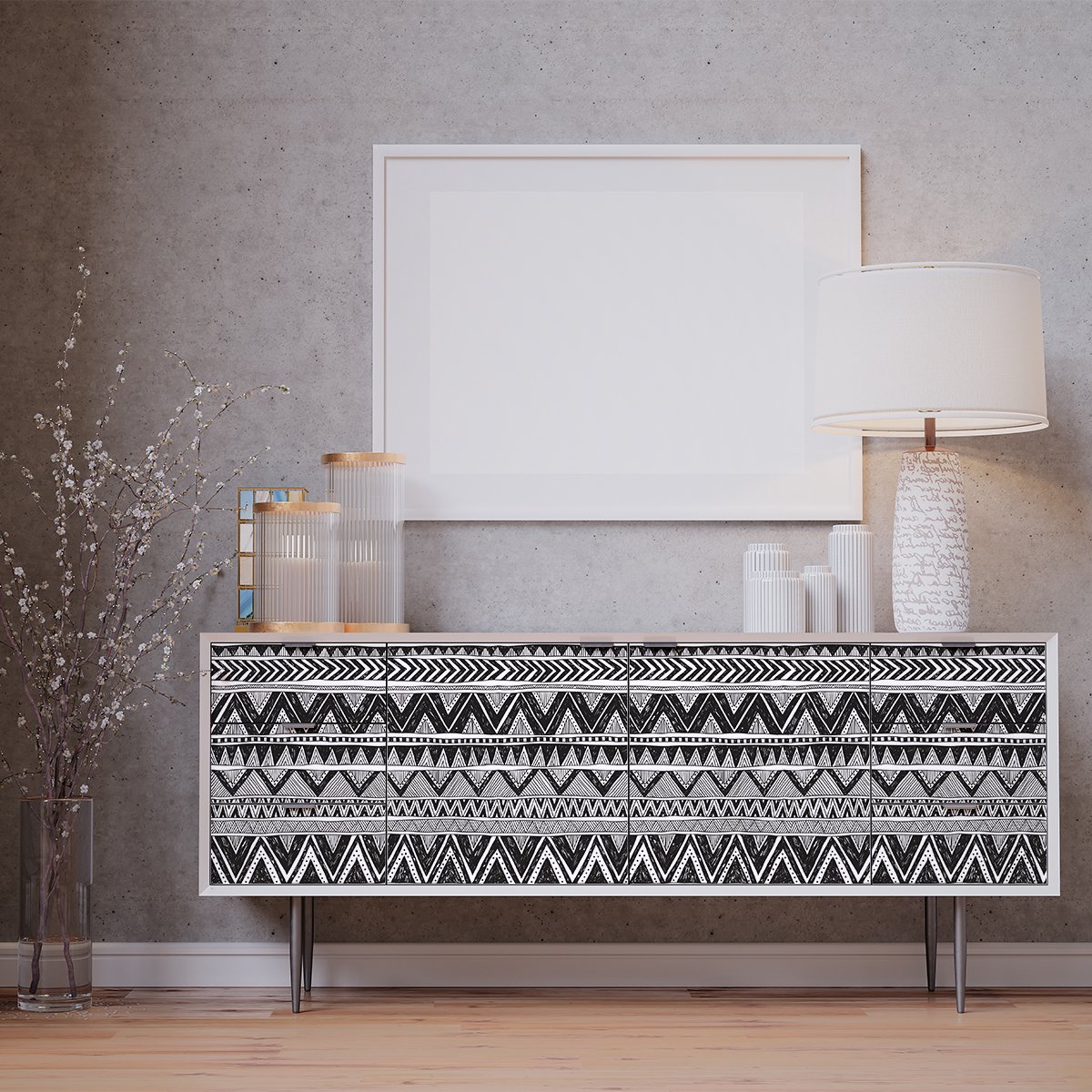 Ambiance Sticker Necali etnische meubelsticker, 40 x 60 cm Multi color