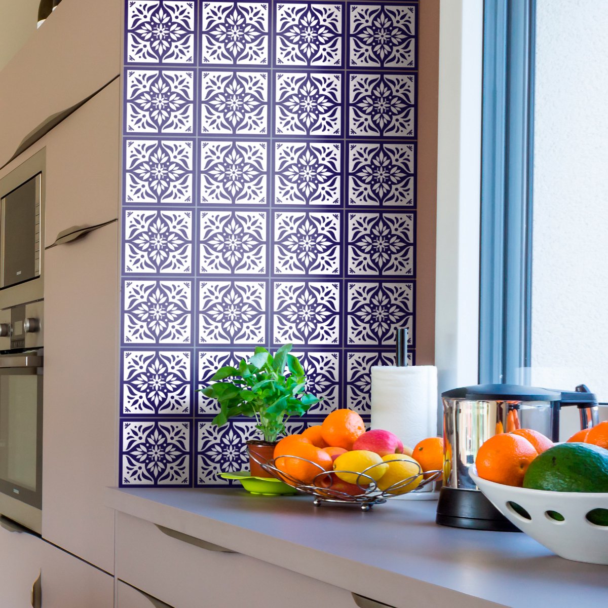 Ambiance Sticker Zelfklevende tegelmuurstickers voor keuken en badkamer - 30 Gonzalo Azulejo tegelstickers - 30 stickers 20x20cm Multi color