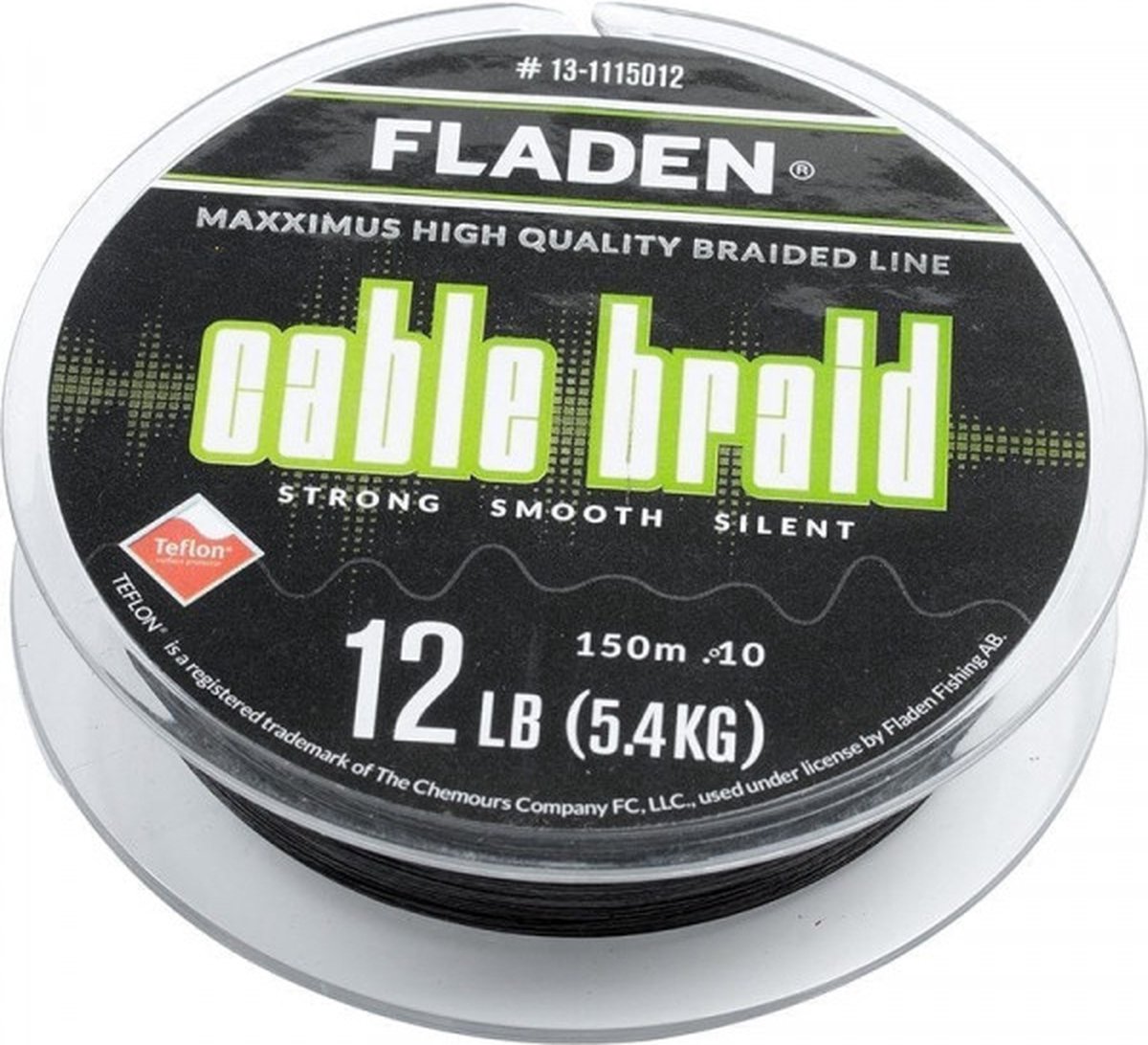 Fladen Maxximus Cable Braid black 150m 0.25mm 40lbs 18.2kg - Gevlochten Lijn