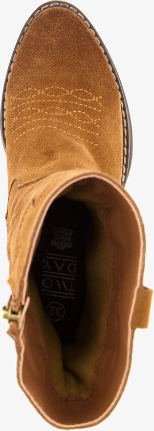 Bottes western de cowboy pour filles en cuir TwoDay marron - Taille 32 - Cuir véritable