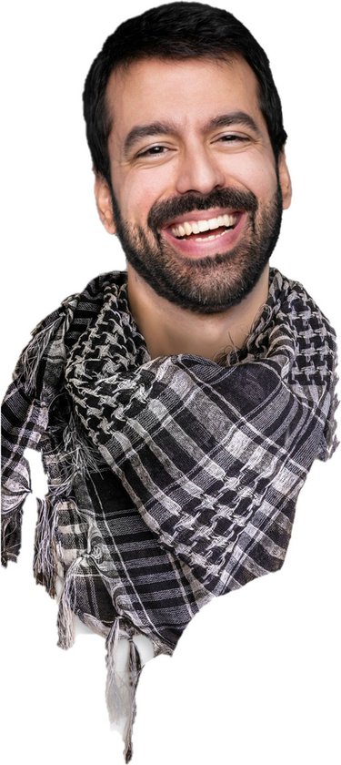 ÉCHARPE ARABE DE LUXE HIRBAWI 100 % COTON SHEMAGH KEFFIYEH 47 X FABRIQUÉE AUX ÉTATS-UNIS. – SÉNÉGAL