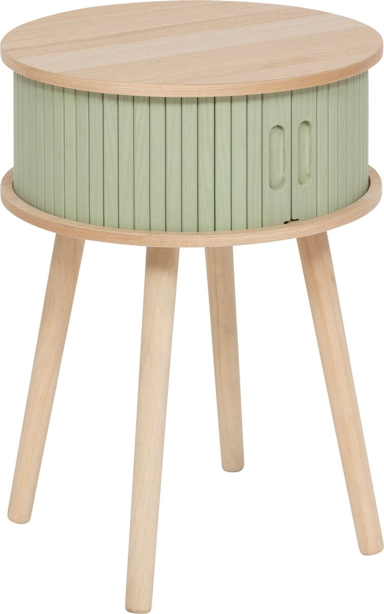 Atmosphera Nysos Nachtkastje met 2 deuren - Ø40xH54cm - Patinagroen