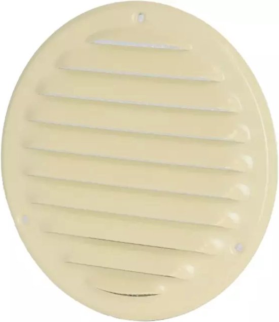 Grille d'aération métallique ronde Ø200 mm beige - MR200Y - RAL1015