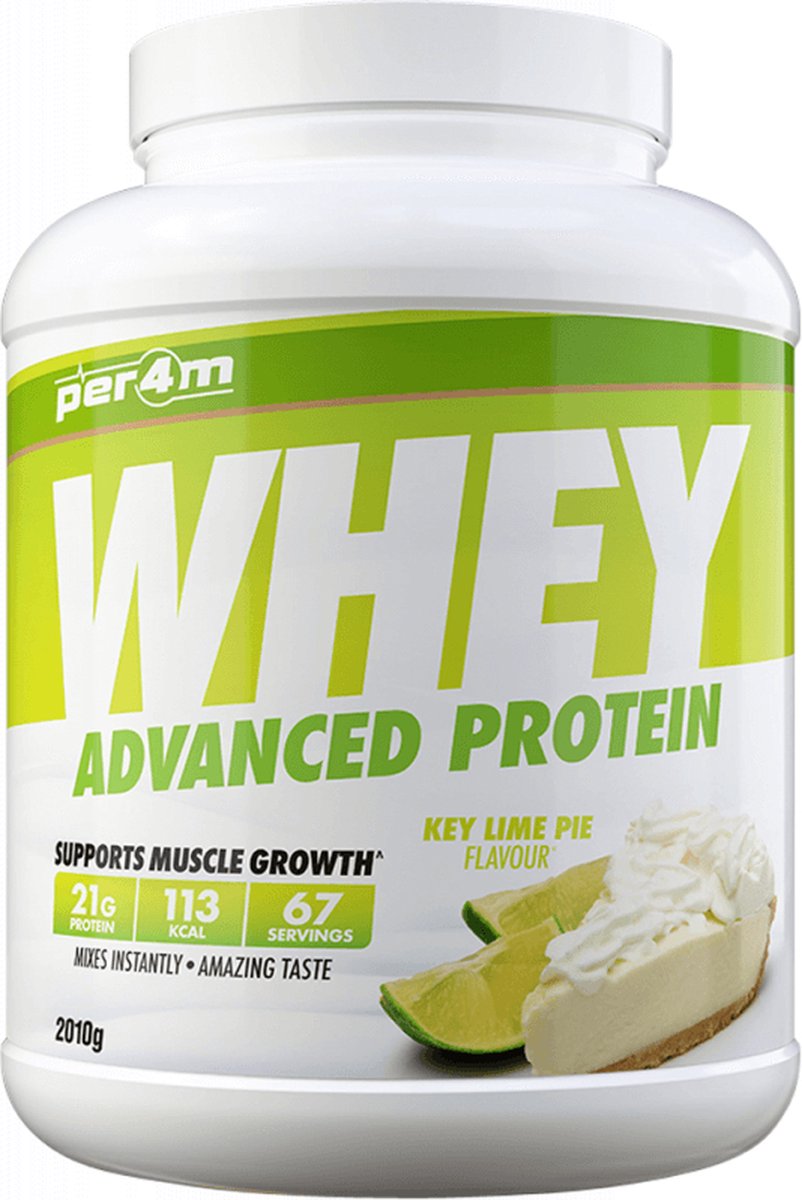 Goedkoopste Per4m Whey Advanced Protein (2010g) Key Lime Pie - Eiwitten - Eiwit Mix