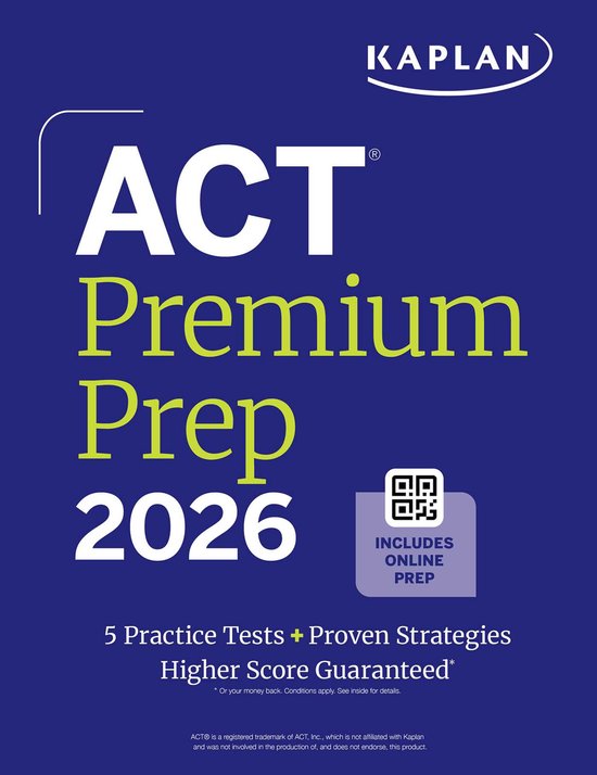 Kaplan Test Prep- ACT Premium Prep 2026: Includes 5 Full Len ... - cover