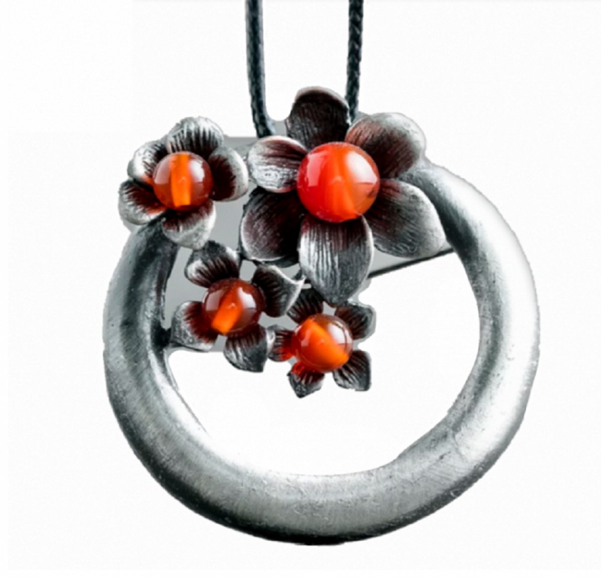 Lange- hals ketting- Metaal- Oker bloem- Hals collier- Dames-Charme Bijoux