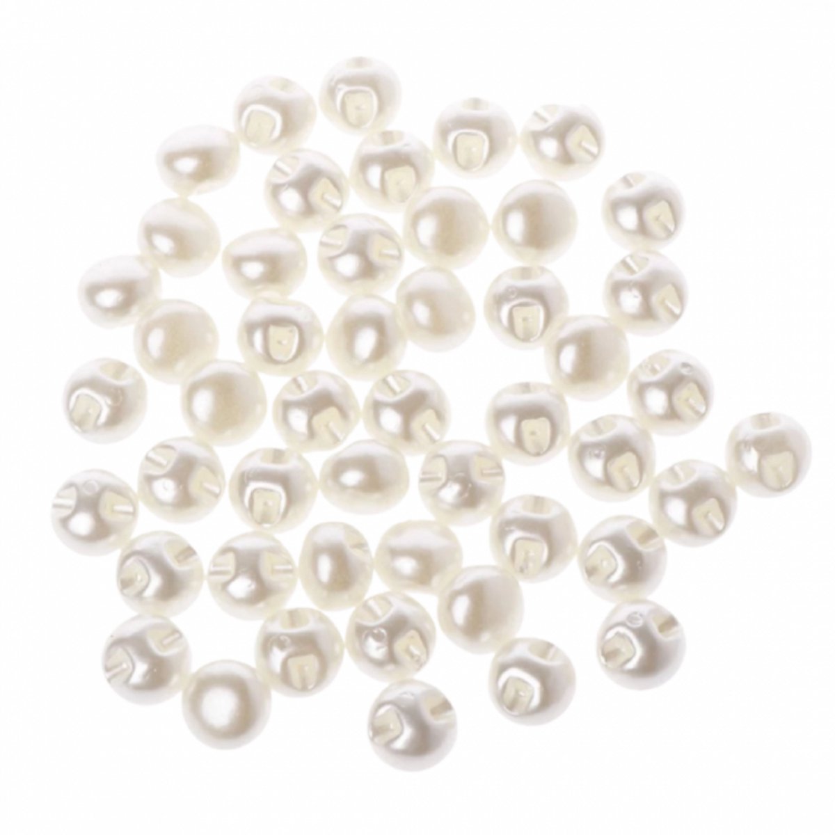 80 synthetische Parel Naai Kralen- Ivoor- 1 cm - Charme Bijoux