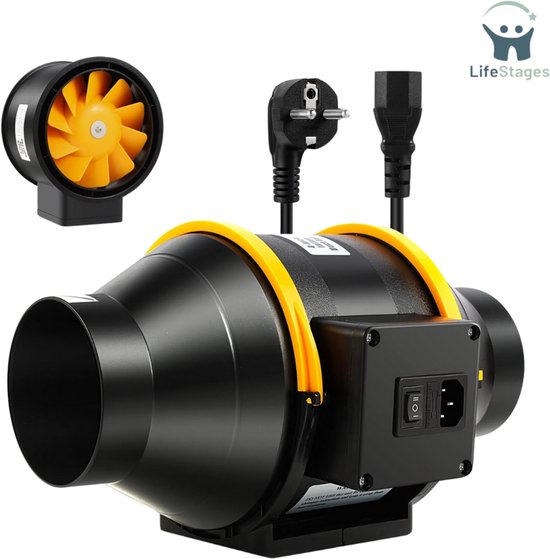 FanGoFast Grow ventilator met clip, EC motor automatische FanGoFast Grow ventilator met clip, EC motor automatische
