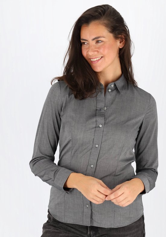 Seidensticker chemisier femme coupe classique - gris - Taille : 48