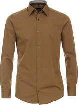 Chemise VENTI modern fit - popeline - jaune ocre - Repassage facile - Col : 41