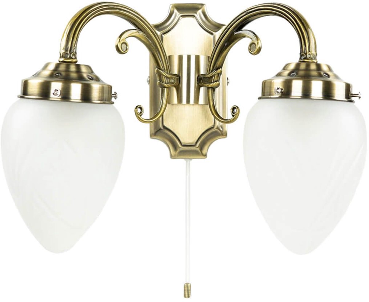 Licht-Erlebnisse - Mahja - Wandlamp - E14 - van - Glas - in - brons
