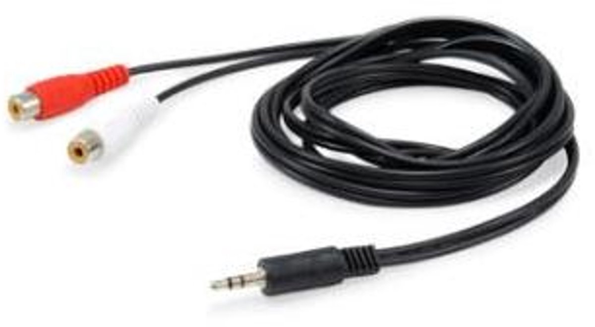 Equip 147093 audio kabel 250 m 2 x RCA 3.5mm Zwart