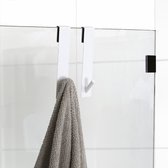 Douchedeurhanddoekhaken boven glas deur verlengde haken voor badkamer douche frameloze glazen handdoekhaken 2 stuks