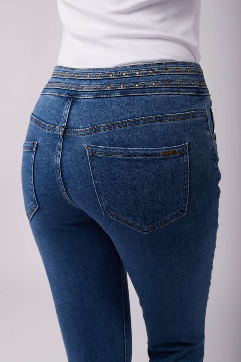 Broek Toxik3 hoge taille met studs en 2 knopen