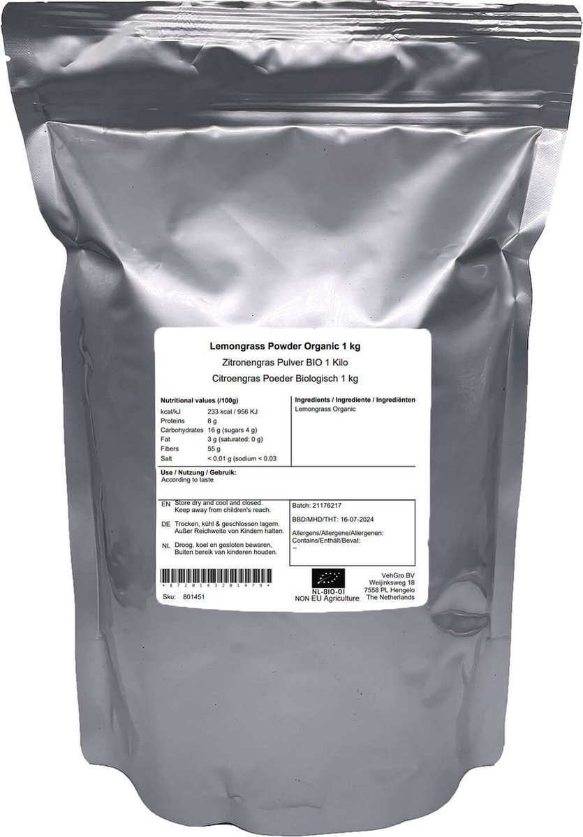 Citroengras Poeder - 1 Kg - Holyflavours