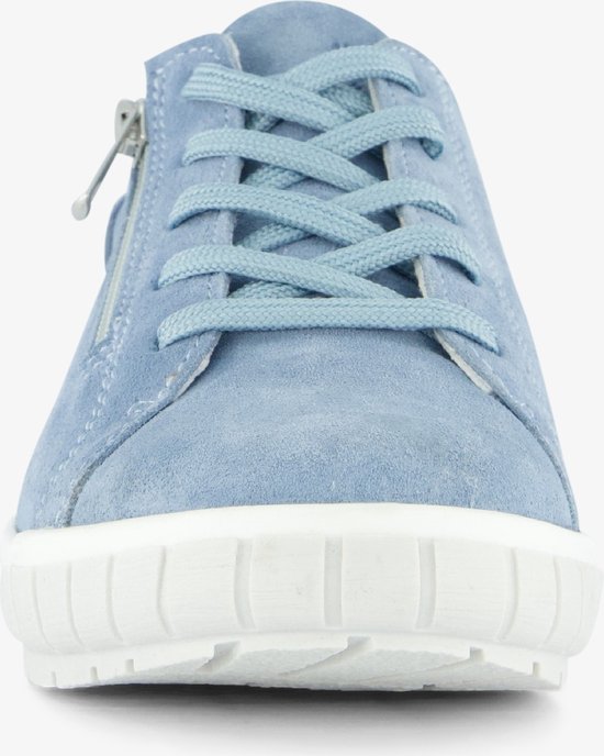 Hush Puppies suede dames sneakers lichtblauw - Maat 37 - Echt leer - Uitneembare zool