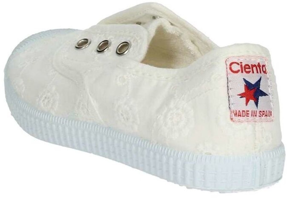 Cienta Meisjes Sneaker Gebloemd | Wit | Maat: 27