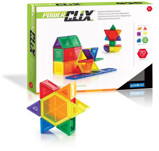Guidecraft bouwset PowerClix Solids 70-delig - educatief speelgoed.