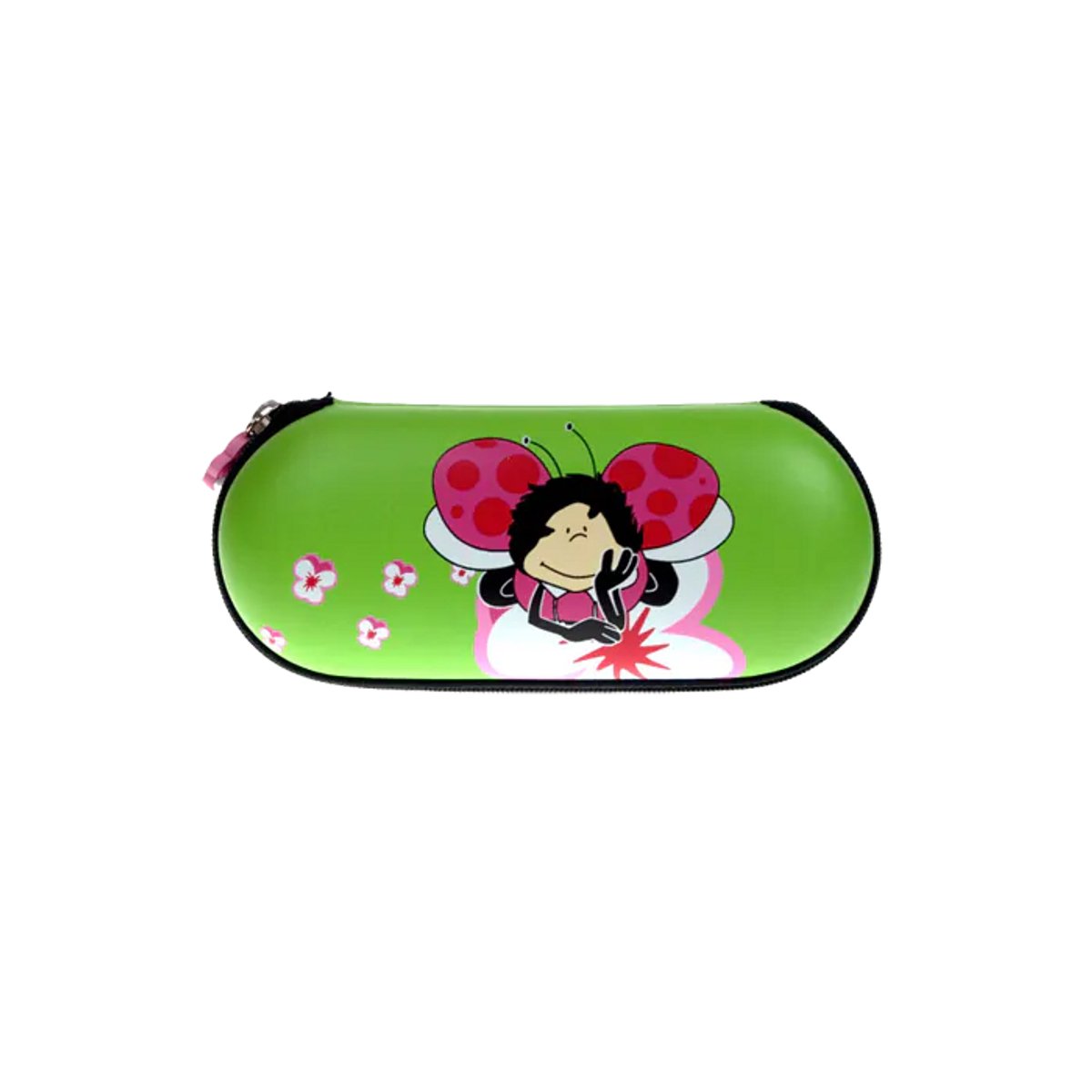 Nici brillenkoker kind lieveheersbeestje groen karton accessoire.