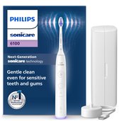 Philips Sonicare 6100 Series – Elektrische Tandenborstel – Wit - Reisetui - Gevoelige tanden - HX7400/06