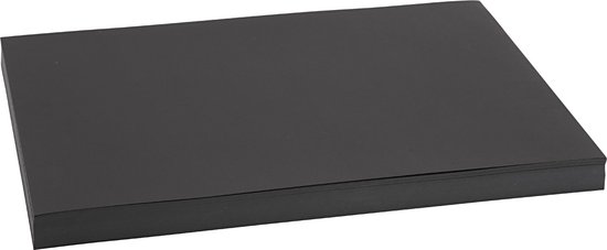 Karton Zwart – A3 – 30x42cm – 200 grams – Creotime – 100 Vellen