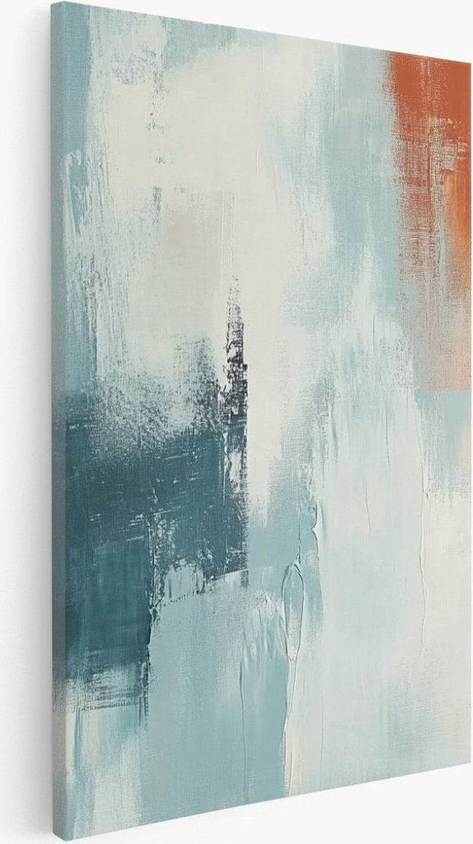 Saammp Canvas Schilderij - Minimalisitsche vegen - Abstract kunstwerk - 20x30 - Foto op canvas - Wanddecoratie - Muurdecoratie Woonkamer - Slaapkamer decoratie - Canvas Print Multicolor