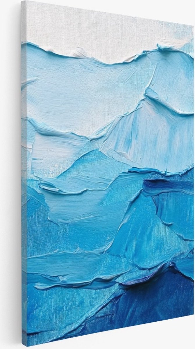 Saammp Canvas Schilderij - Grof verf - Abstract - 30x40 - Foto op canvas - Wanddecoratie - Muurdecoratie Woonkamer - Slaapkamer decoratie - Canvas Print