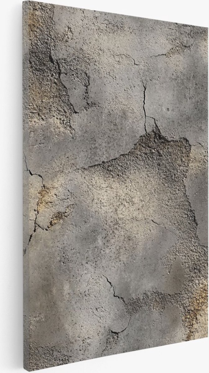 Saammp Canvas Schilderij - Steen - Abstract kunstwerk - 40x50 - Foto op canvas - Wanddecoratie - Muurdecoratie Woonkamer - Slaapkamer decoratie - Canvas Print Multicolor
