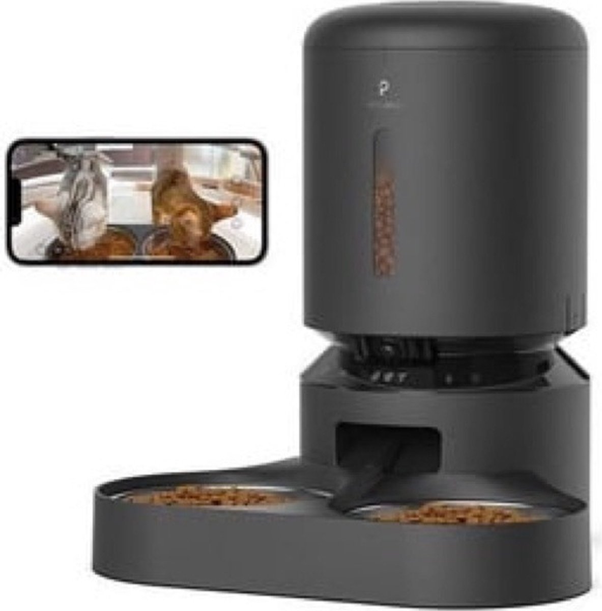 Petlibro Granary Dubbele Automatische Voerbak met Camera 5L zwart