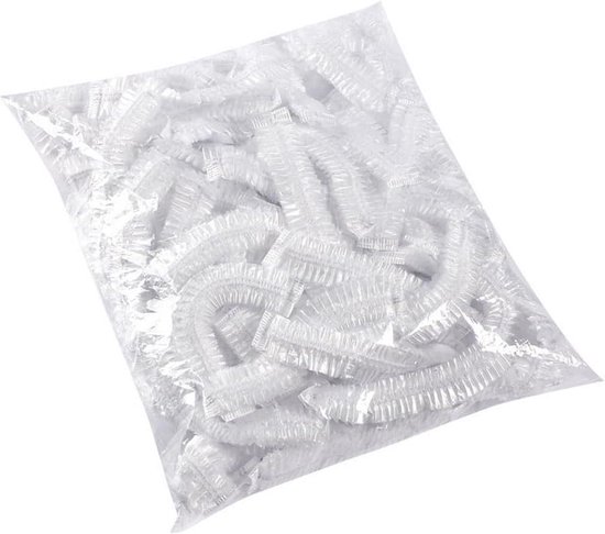 Lot de 100 bonnets de douche jetables pour femmes - Élastiques - Utilisation en voyage et à domicile - Grands et épais
