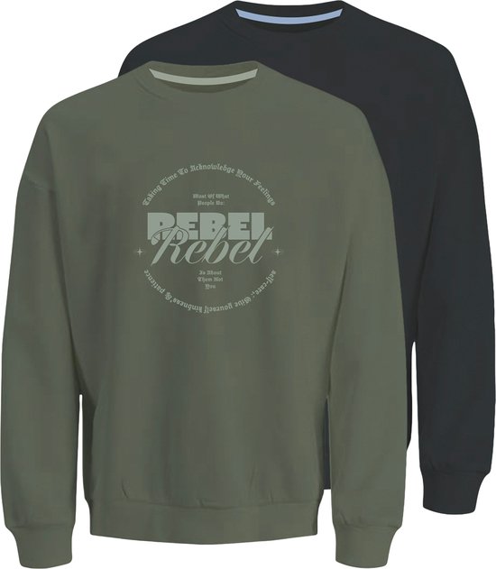 JJ REBEL - Lot de 2 sweats ras du cou JREBGRAY - Homme - Sweats