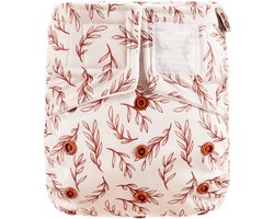 HappyBear | All In One wasbare luier - Twiggy | One Size - 4kg t/m 15kg | Te gebruiken vanaf geboorte tot zindelijkheid | Dubbele lekgoten - minder kans op lekkages | Handige klittenbandsluiting
