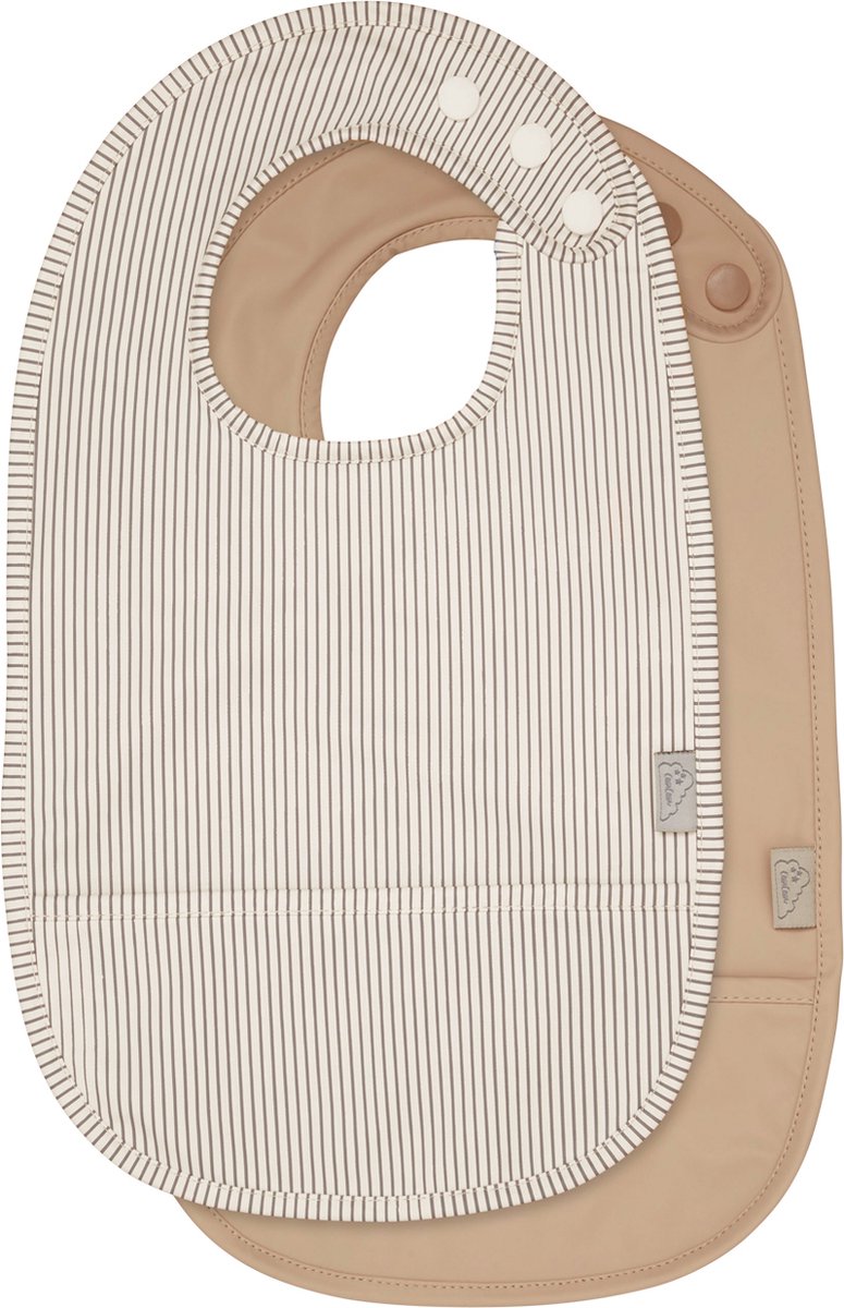 Goedkoopste Cam Cam Copenhagen Classic Stripes Slabbetje - 2 Stuks - Camel