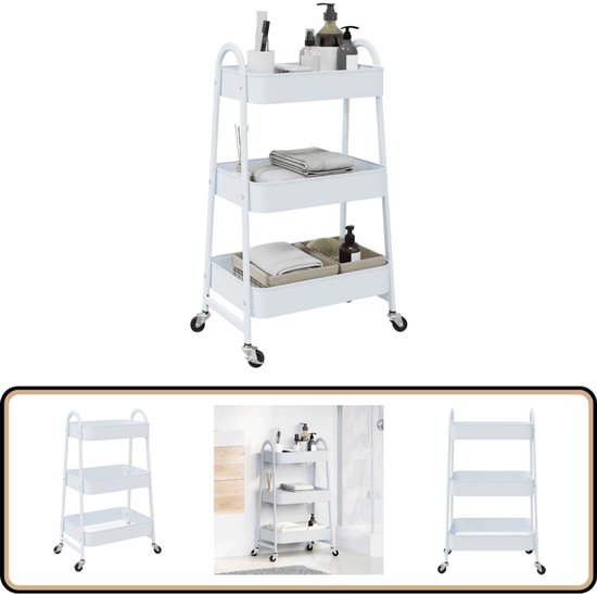 3 Tier Utility Manicure Trolley Met Wielen, Hair Stylist 3 Tier Utility Manicure Trolley Met Wielen, Hair Stylist