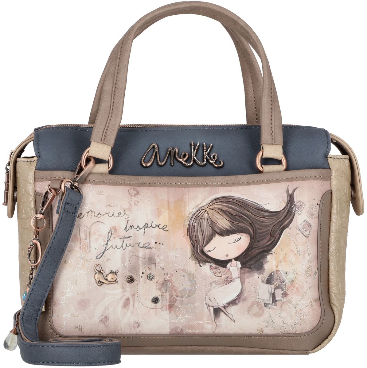 Anekke Schoudertas Handtas Memories Bowling Bag Multicolor Veelkleurig