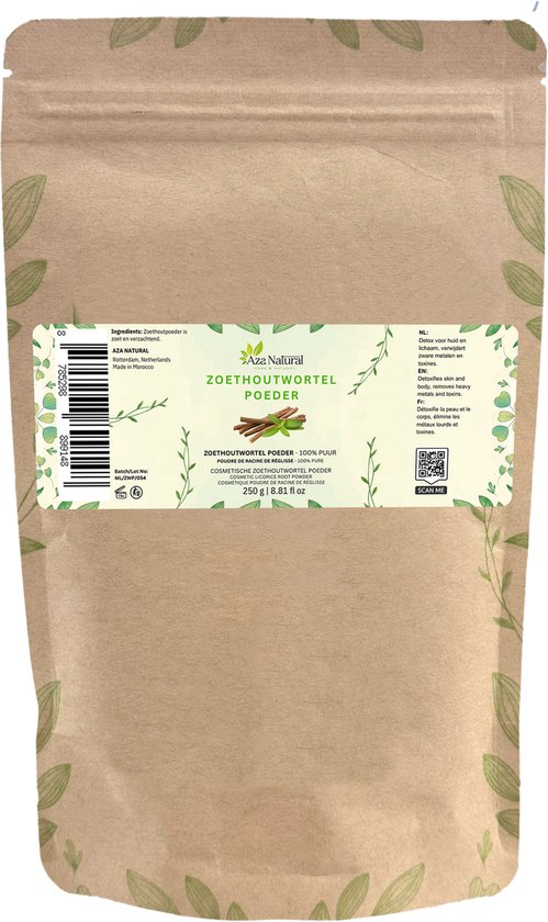 Pure Zoethoutwortel Poeder 100g – 100% Natuurlijk Licorice Root Powder – Verhelderend & Verzachtend