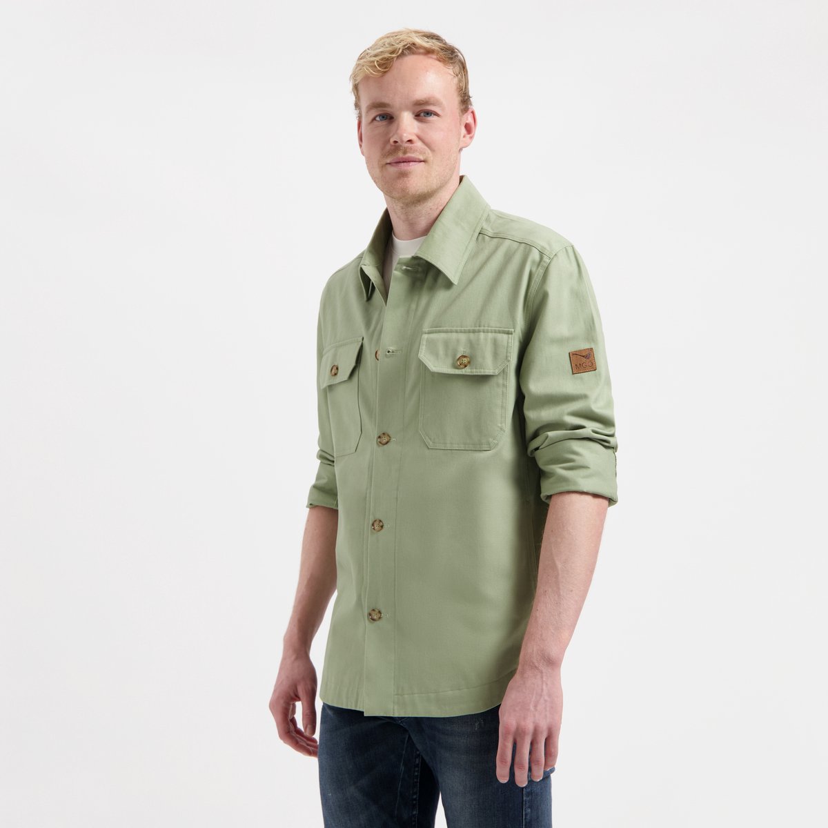 MGO Clifford Heren - Overshirt - Lichtgroen