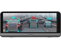 Dashcam voor Auto - 7.84" 4G Android Dashcam – GPS Navigatie, 1080P Full HD, Achteruitrijcamera, Dual Lens, ADAS Rijhulp, WiFi, Bluetooth, Parkeermodus, Loop Recording - Zwart