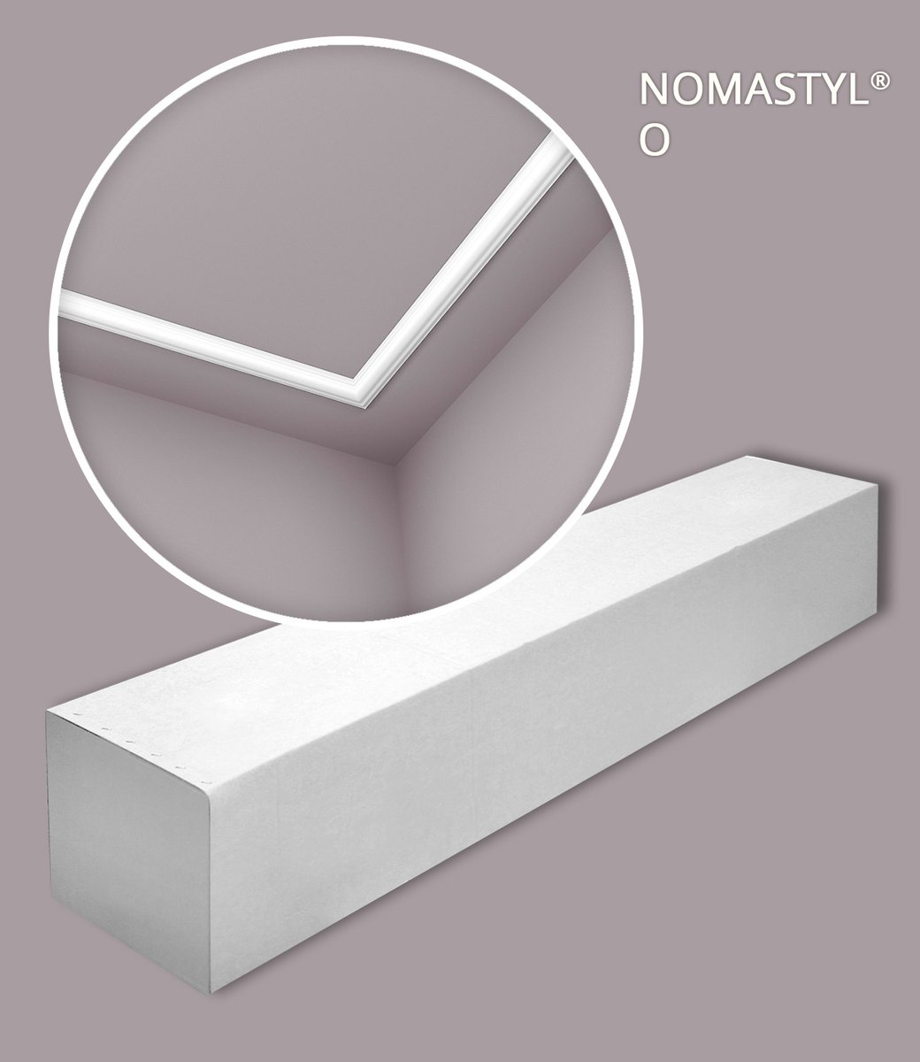 NMC O-box-10 NOMASTYL Noel Marquet 1 doos 10 stukken Kroonlijst modern design wit | 20 m