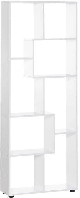 VASAGLE Opbergplank met 3 verdiepingen, boekenkast met 9 vakken, kubusopslag plank voor woonkamer, studeerkamer, hal, keuken, 100 x 30 x 103,1 cm, rustiek bruin en zwart LLS112B01